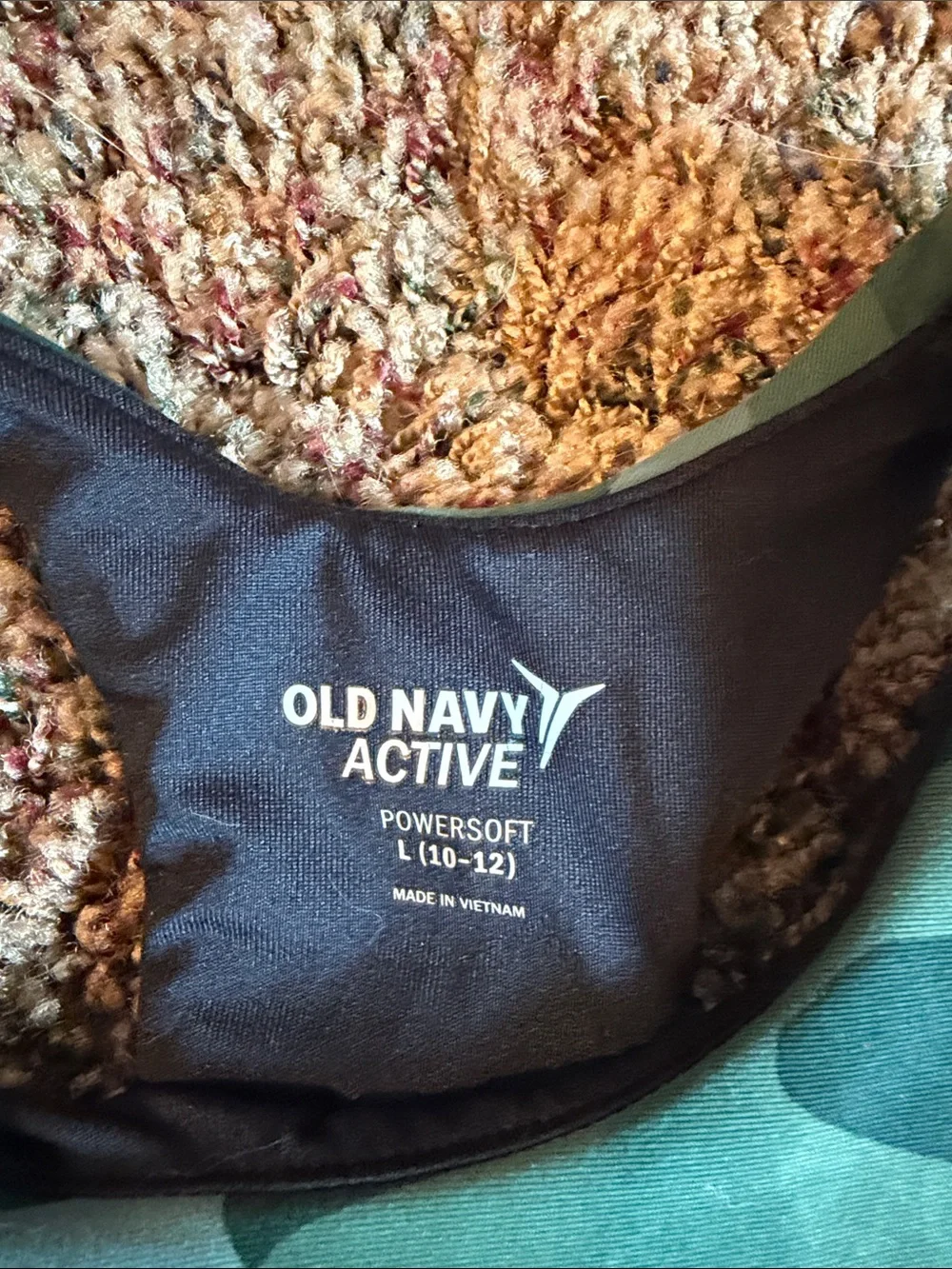 Old Navy Active Girls Green Camo Cropped Tank Top